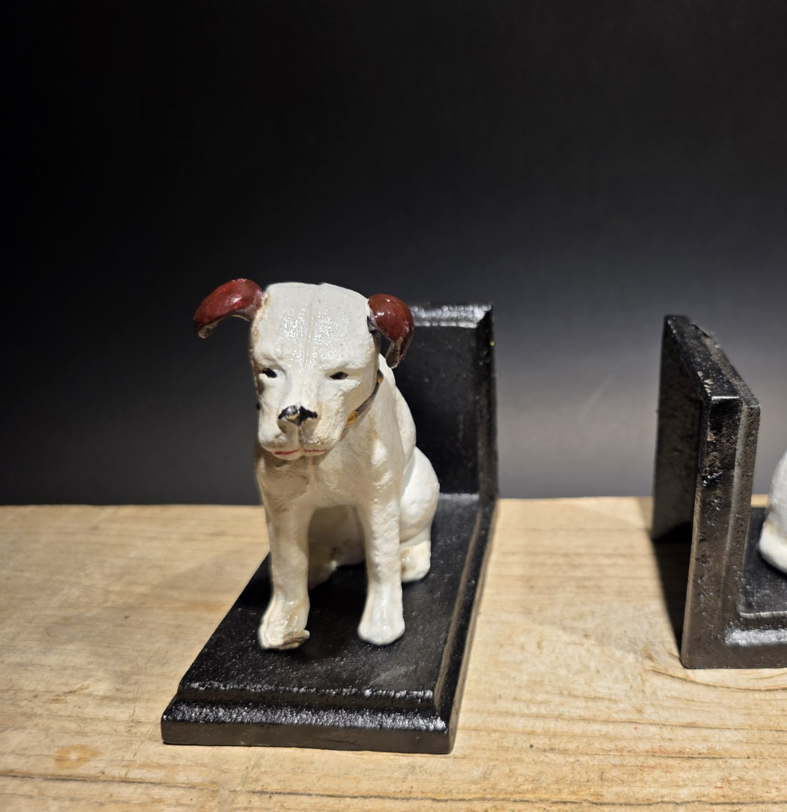 Pair of Cast Iron Nipper Dog Bookends