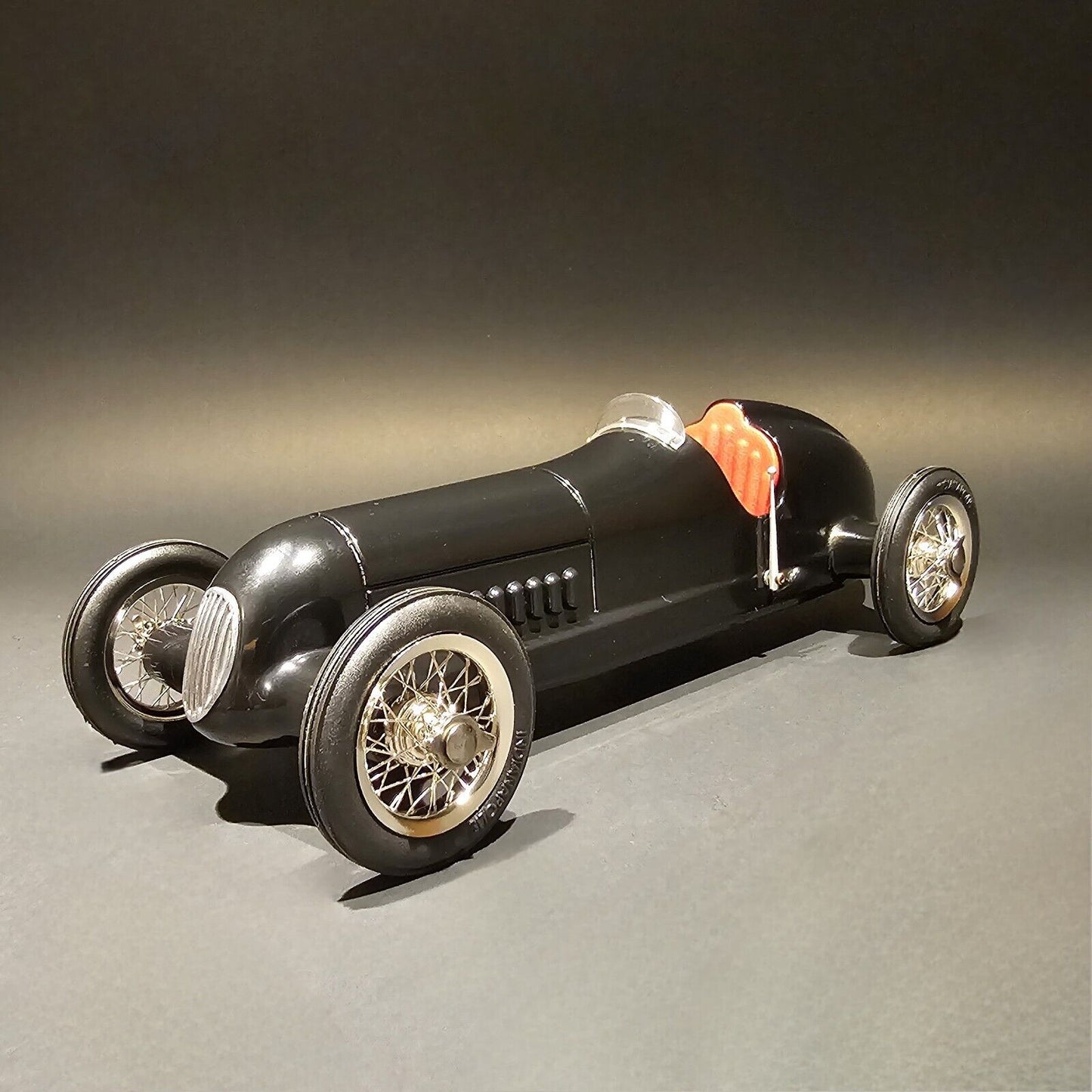12" Antique Vintage Style Aluminum Black  Model Tether Car