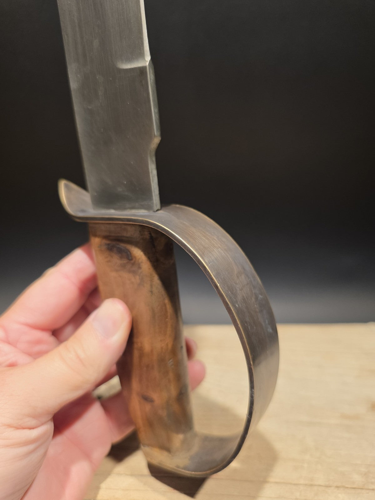 15" Antique Style Civil War Confederate D Guard Bowie Knife