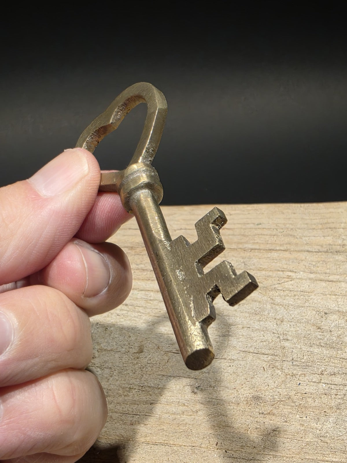 3" Antique Style Brass Skeleton Key