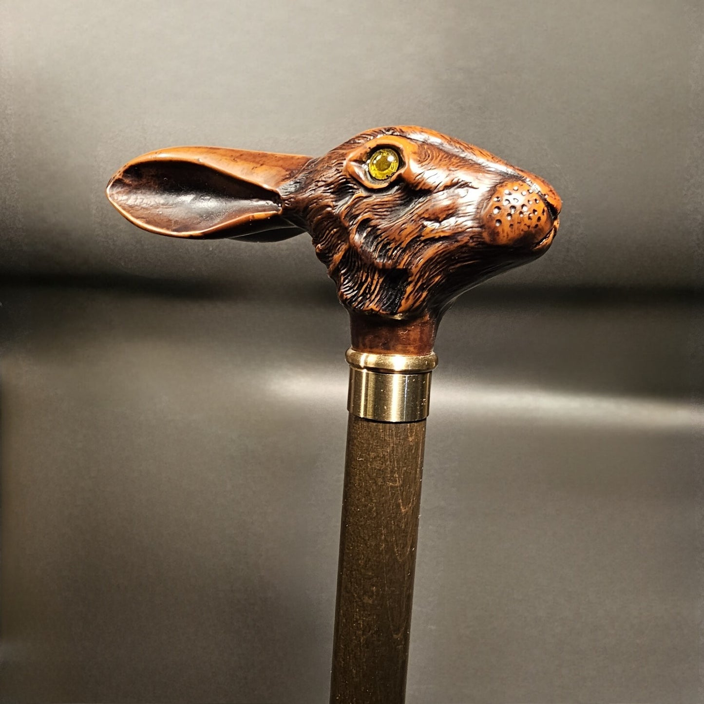 36" Antique Style Jack Rabbit Walking Stick Cane