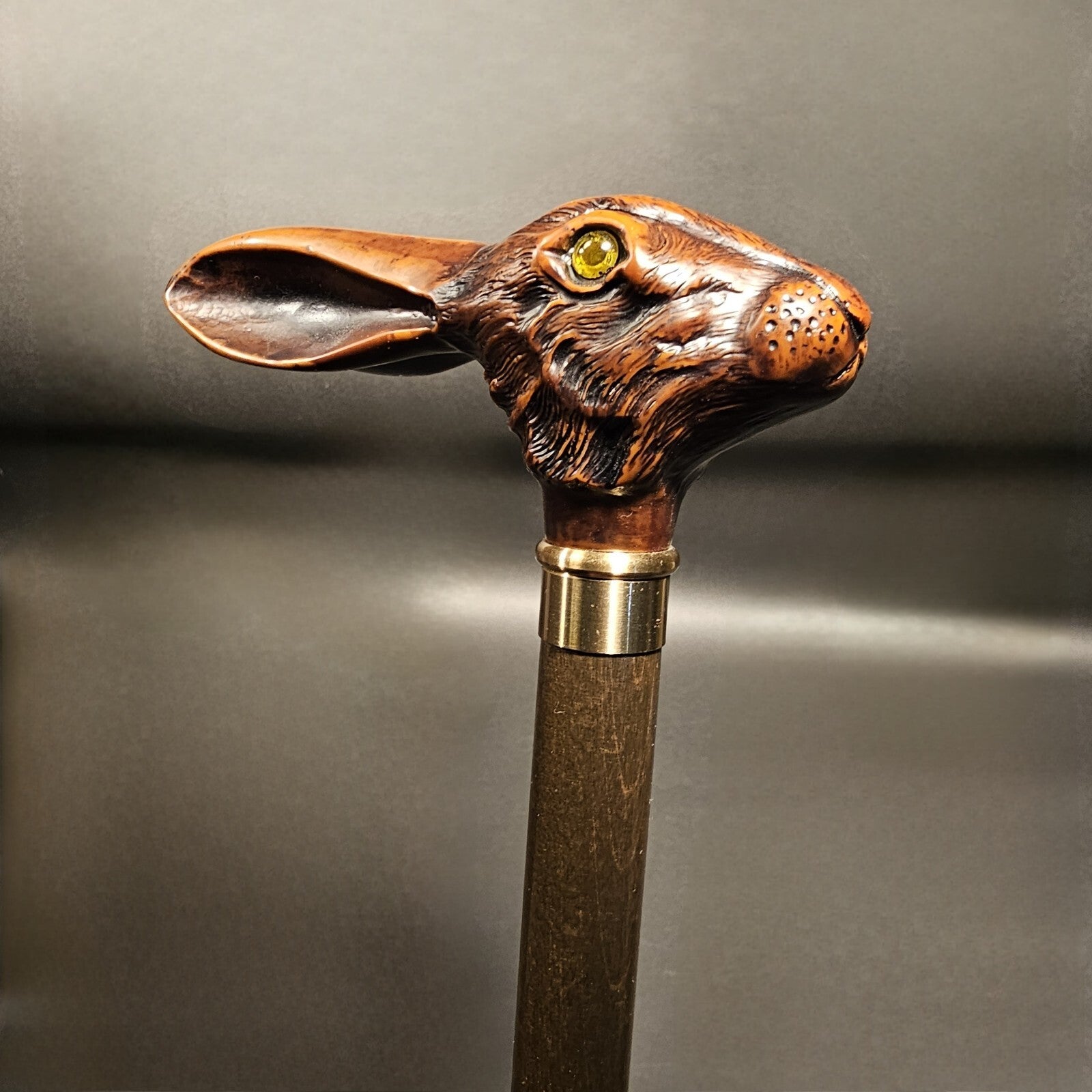 36" Antique Style Jack Rabbit Walking Stick Cane