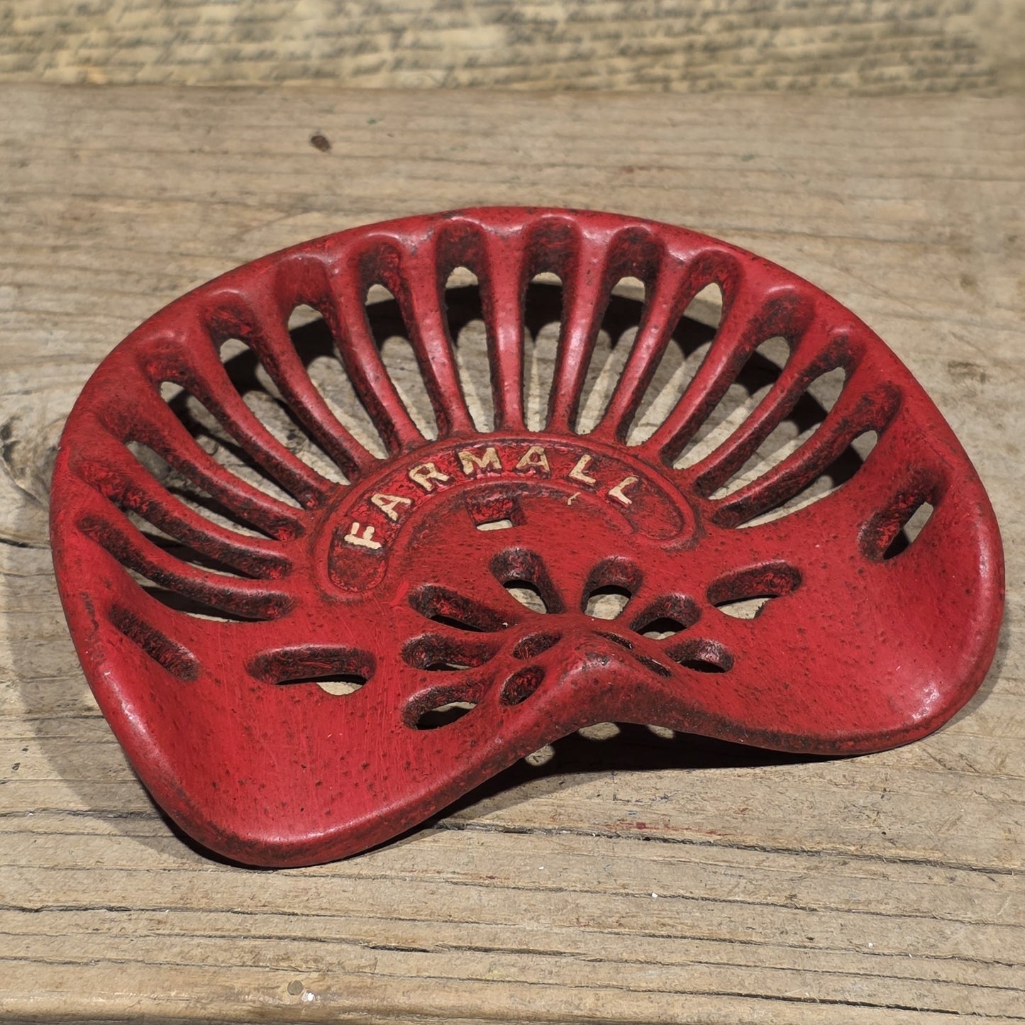 5" Mini Farmall Cast Iron Tractor Seat – Red IH Salesman Sample Paperweight