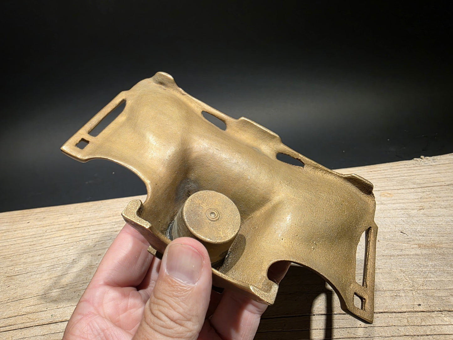 Antique Style Brass Pen Holder Inkwell Desk Stand