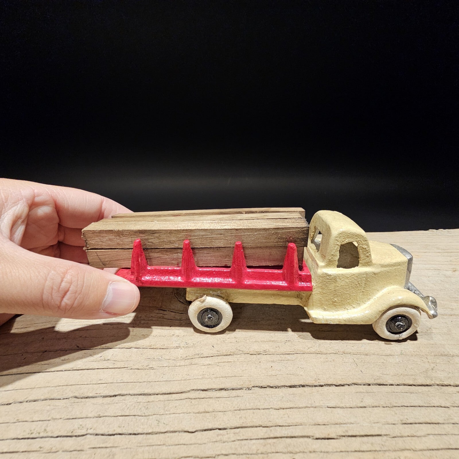 Antique Vintage Style Cast Iron Truck Flat bed Car