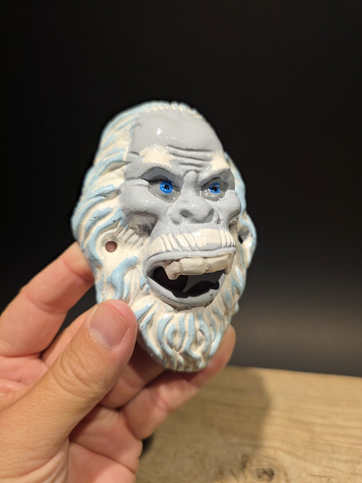 Antique Vintage Style Cast Iron Yeti Sasquatch Wall mount Bottle Opener