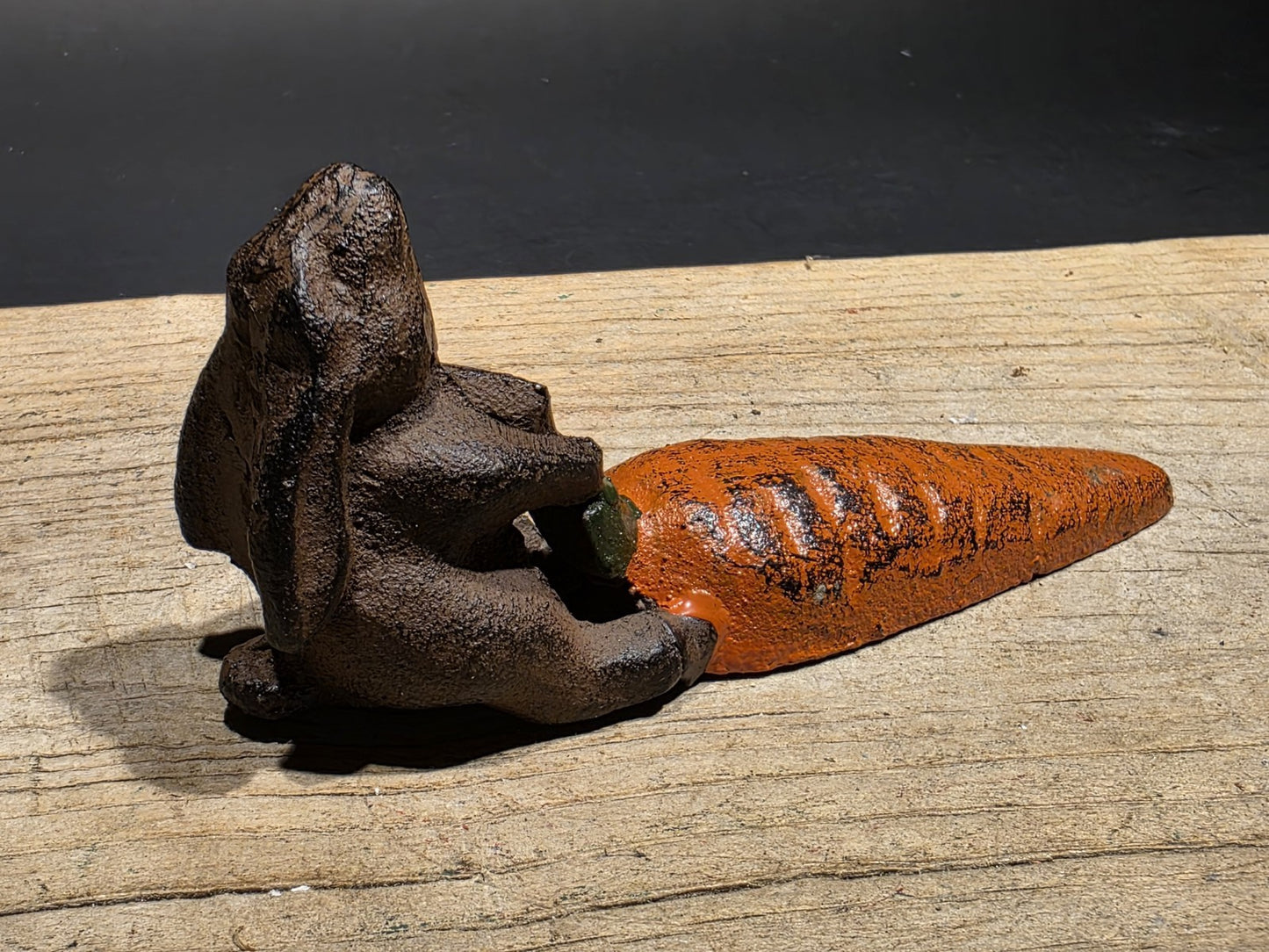 Antique Vintage Style Cast Iron Door Stop Rabbit Hare Wedge