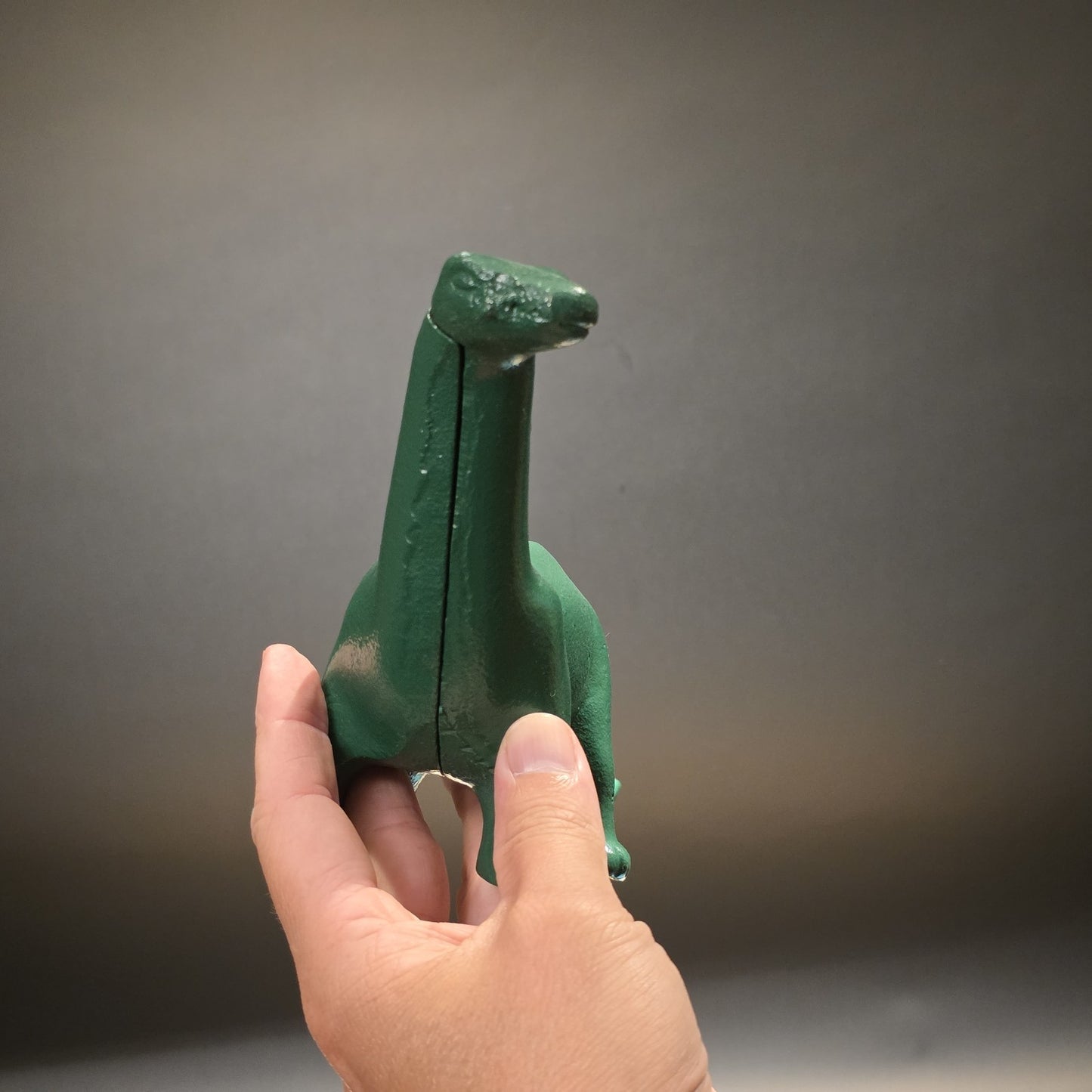 Antique Style Cast Iron Brontosaurus Dinosaur Coin Bank