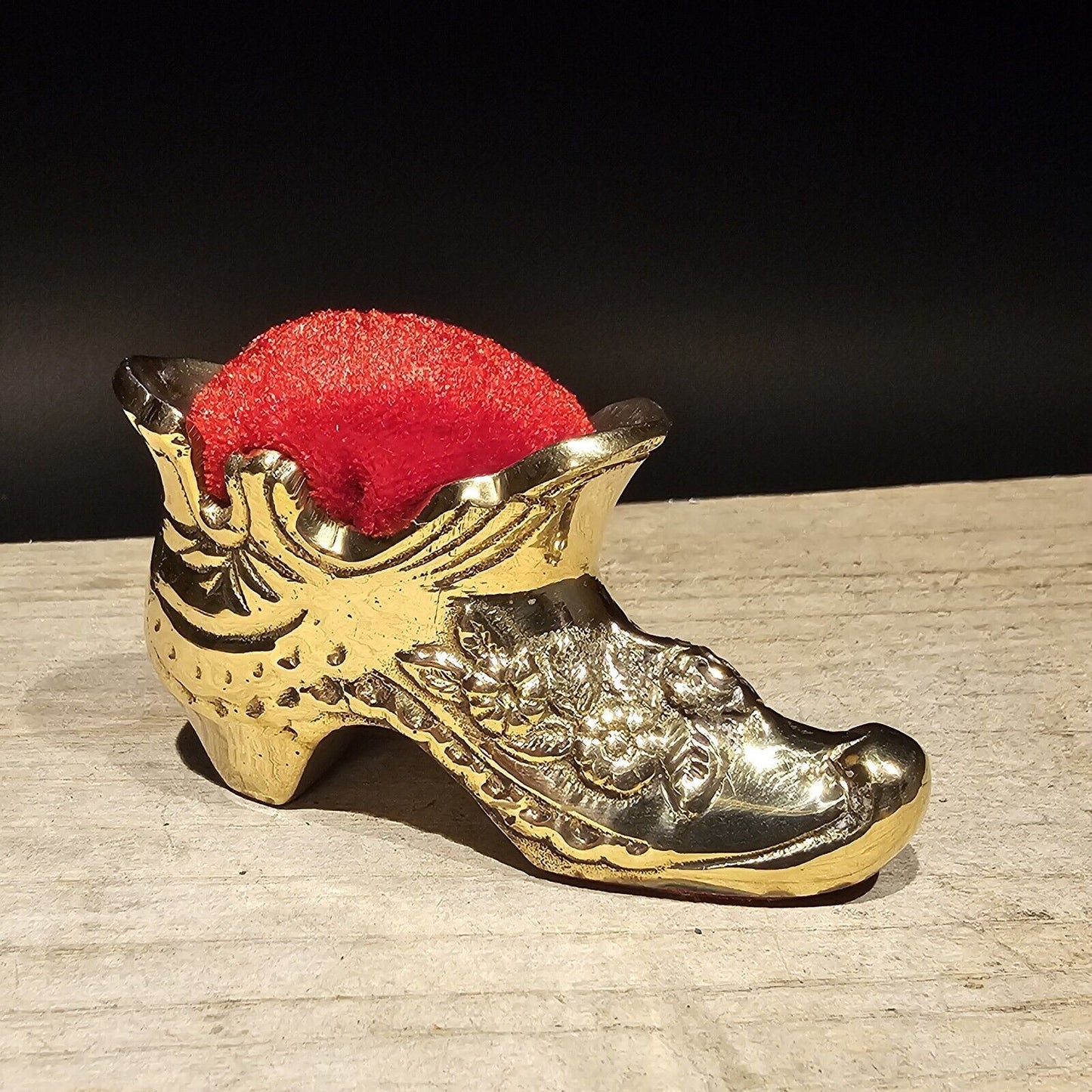 Antique Vintage Style Miniature Brass Sewing Pin Cushion