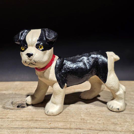 5" Antique Style Cast Iron Boston Terrier Dog Door Stop
