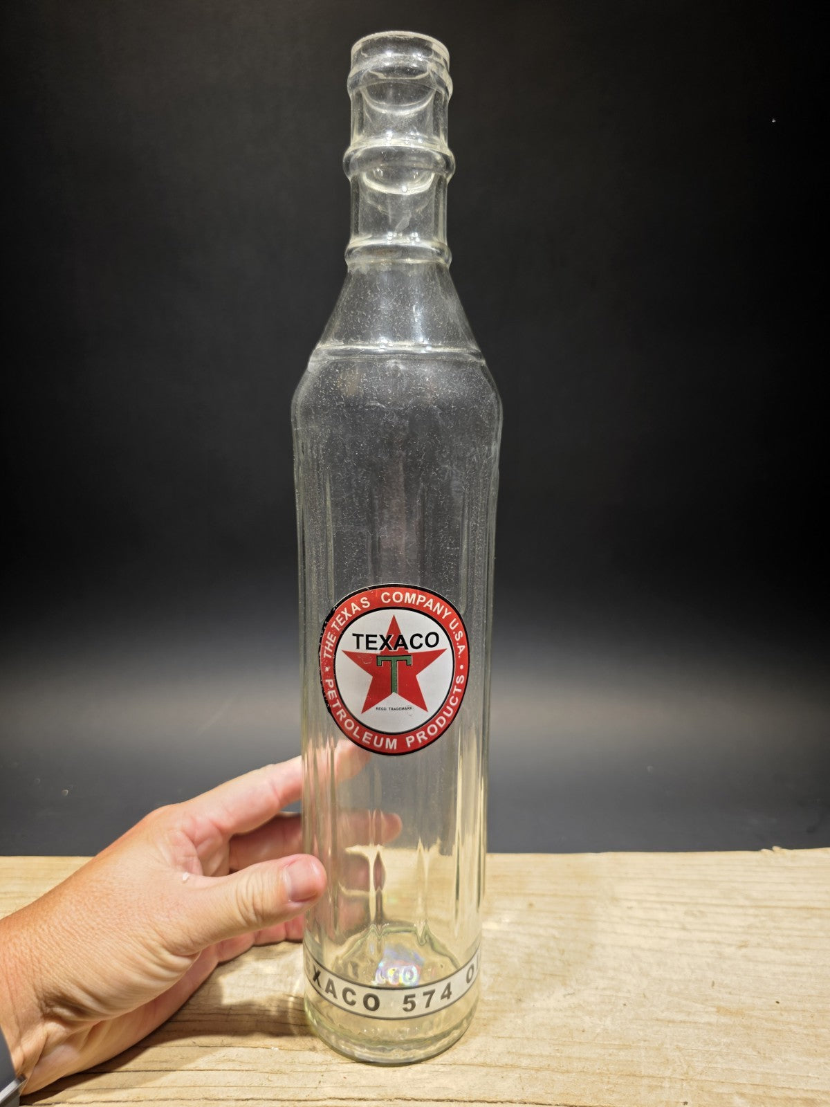 Vintage Style Glass Texaco Fire Chief Oil Bottle