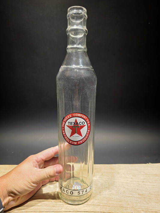 Vintage Style Glass Texaco Fire Chief Oil Bottle