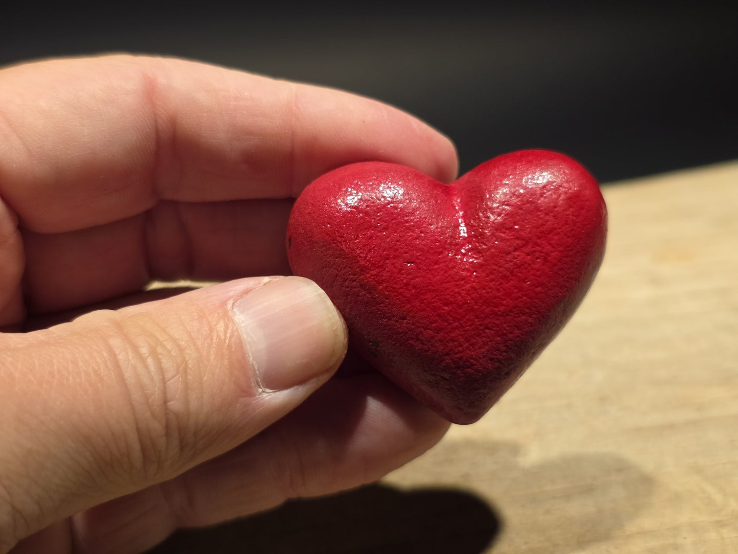 Vintage Style Cast Iron Red Heart