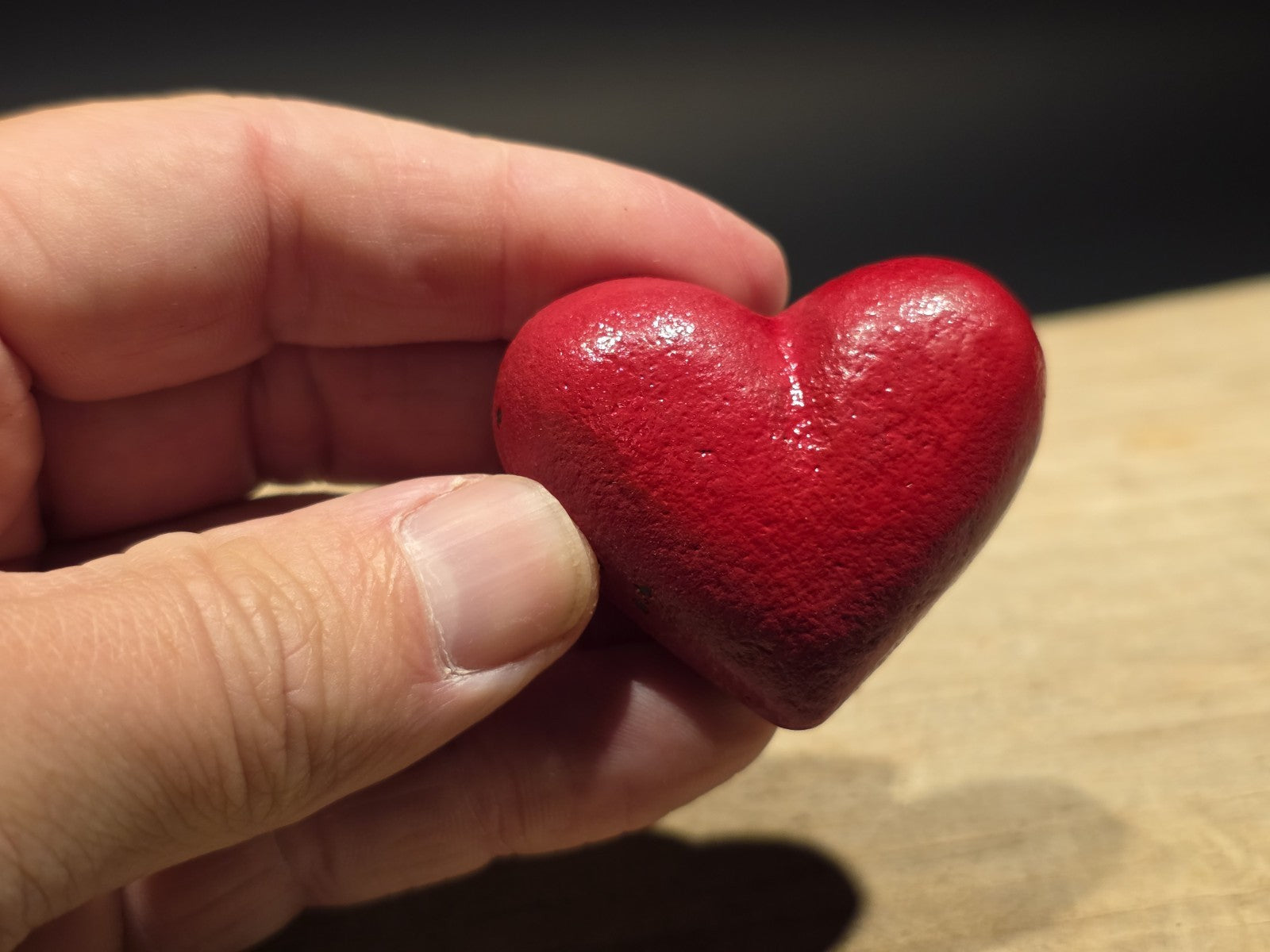 Vintage Style Cast Iron Red Heart
