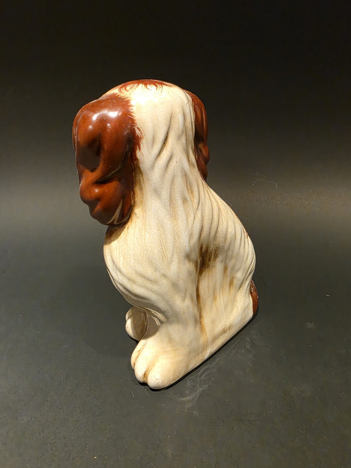 8" Antique Vintage Style Staffordshire Spaniel Dog Figurine