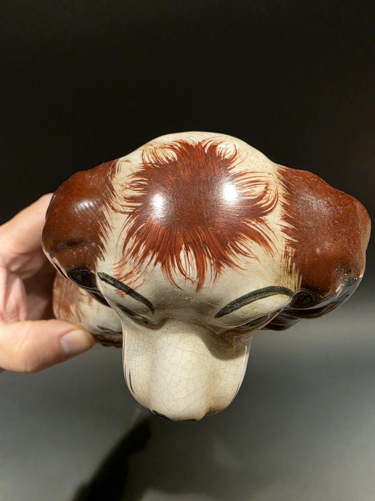 8" Antique Vintage Style Staffordshire Spaniel Dog Figurine
