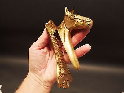 Antique Vintage Style SOLID BRASS Horse Head DOOR KNOCKER Hardware - Early Home Decor