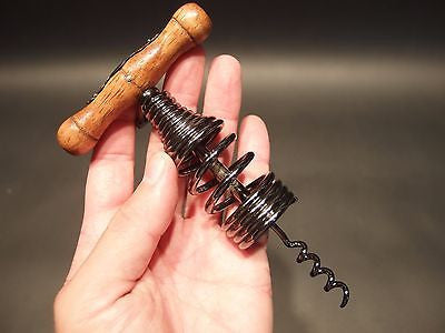 Antique Vintage Style Spring Assisted Direct Pull Corkscrew Wine Bottle Opener - Early Home Decor