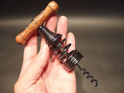 Antique Vintage Style Spring Assisted Direct Pull Corkscrew Wine Bottle Opener - Early Home Decor