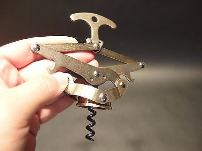 Antique Vintage Style Lazy Tong Multi lever Corkscrew Wine Bottle Opener - Early Home Decor