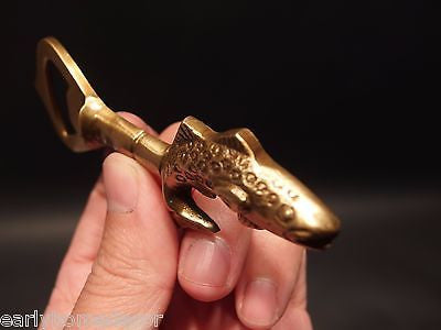 Vintage Antique Style Brass Fishing Fish Beer Soda Bottle Cap Opener - Early Home Decor