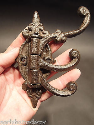 Antique Vintage Style Cast Iron Wall Hook Swivel Folding Coat Hanger H –  Early Home Decor