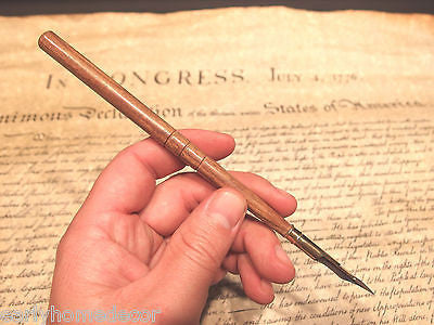 Vintage Antique Style Turned Wood Inkwell Ink Dipping Pen - Early Home Decor