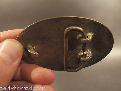 Antique Style Military Civil War Union Soldier US Belt Buckle Plate SOLID Brass - Early Home Decor