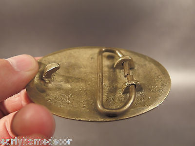 Antique Style Military Civil War Union Soldier US Belt Buckle Plate SOLID Brass - Early Home Decor