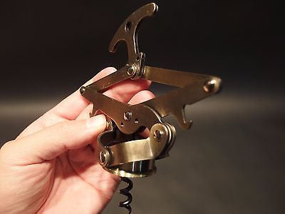 Antique Vintage Style Lazy Tong Multi lever Corkscrew Wine Bottle Opener - Early Home Decor