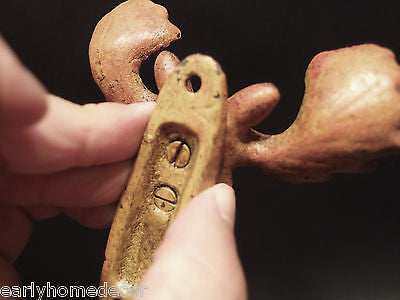 Antique Vintage Style Cast Iron HEAVY Moose Head Wall Mount Beer Bottle Opener - Early Home Decor