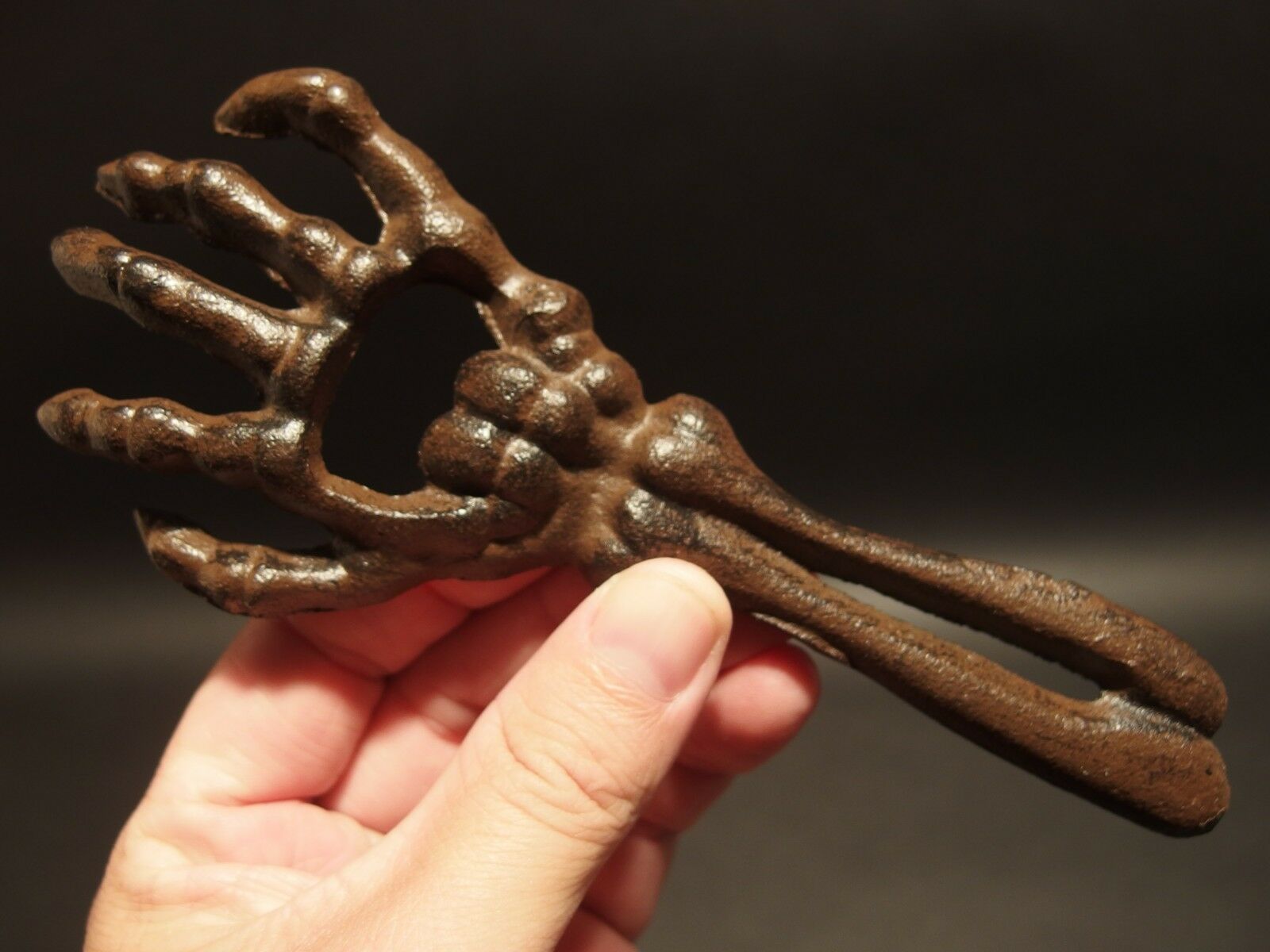 Vintage Antique Style Cast Iron Halloween Beer Cap Skeleton Hand Bottle Opener - Early Home Decor