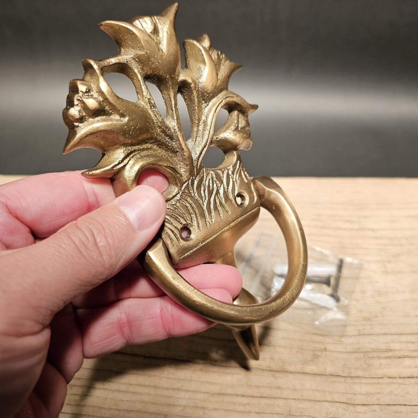 Antique Style Brass Floral Door knocker