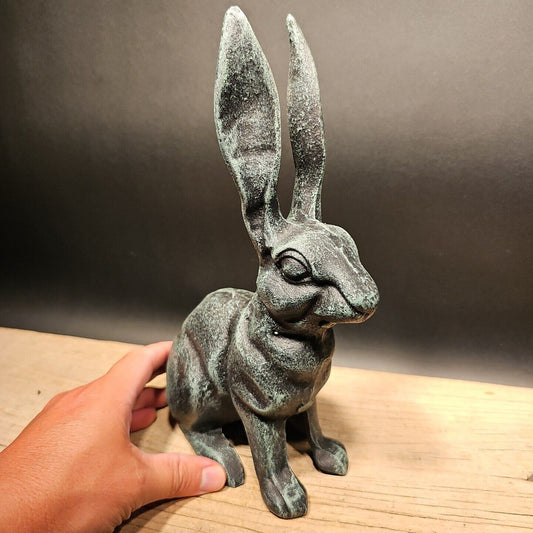 Antique Vintage Style Cast Iron Verdi Garden Table Door Stop Rabbit Hare