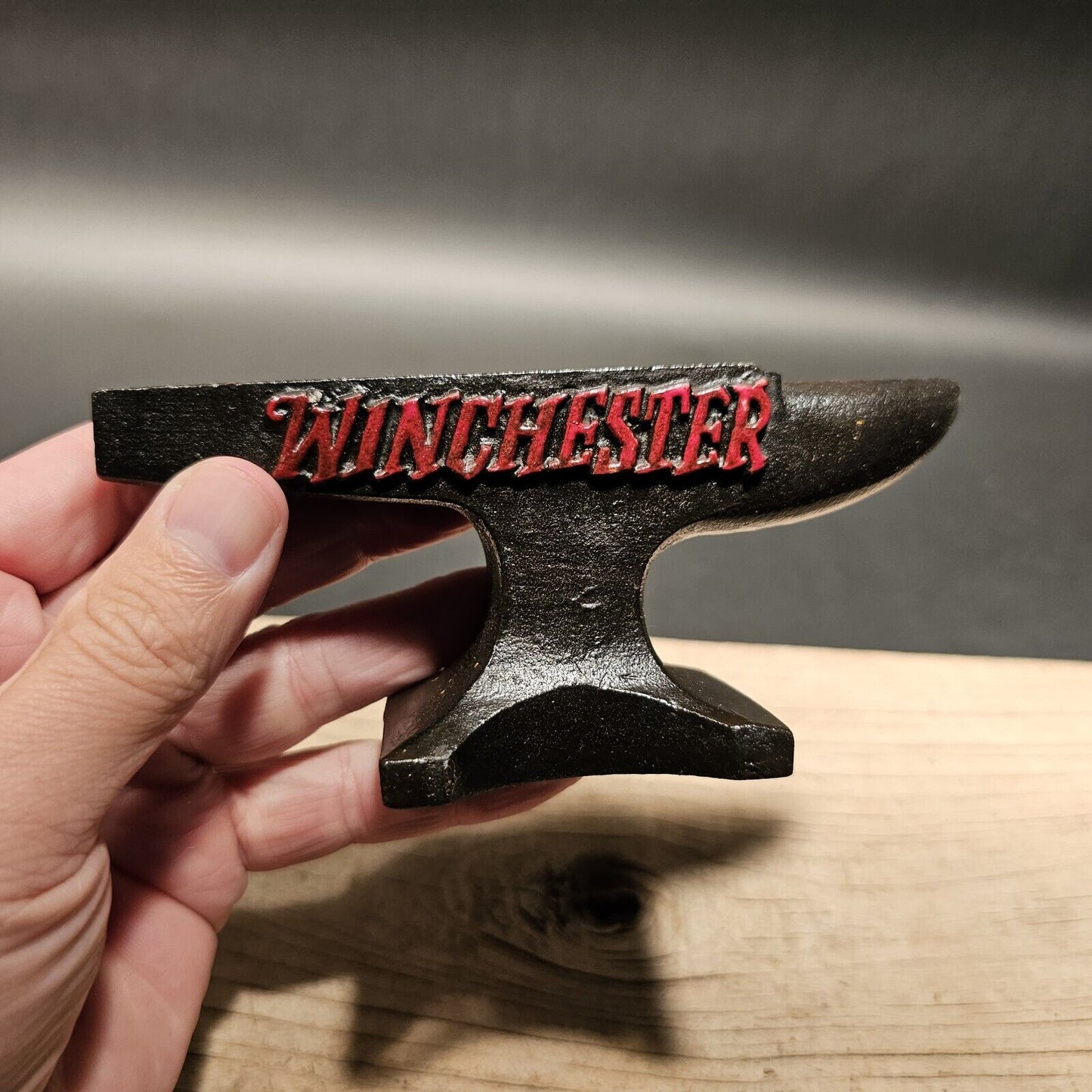 Vintage Antique Style Cast Iron "Winchester"  Miniature Anvil