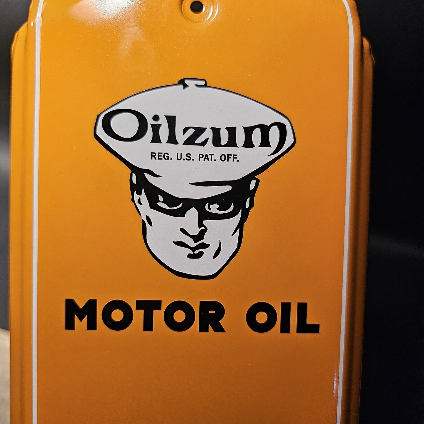 17"  Vintage Style Metal Motor Oil Thermometer Sign