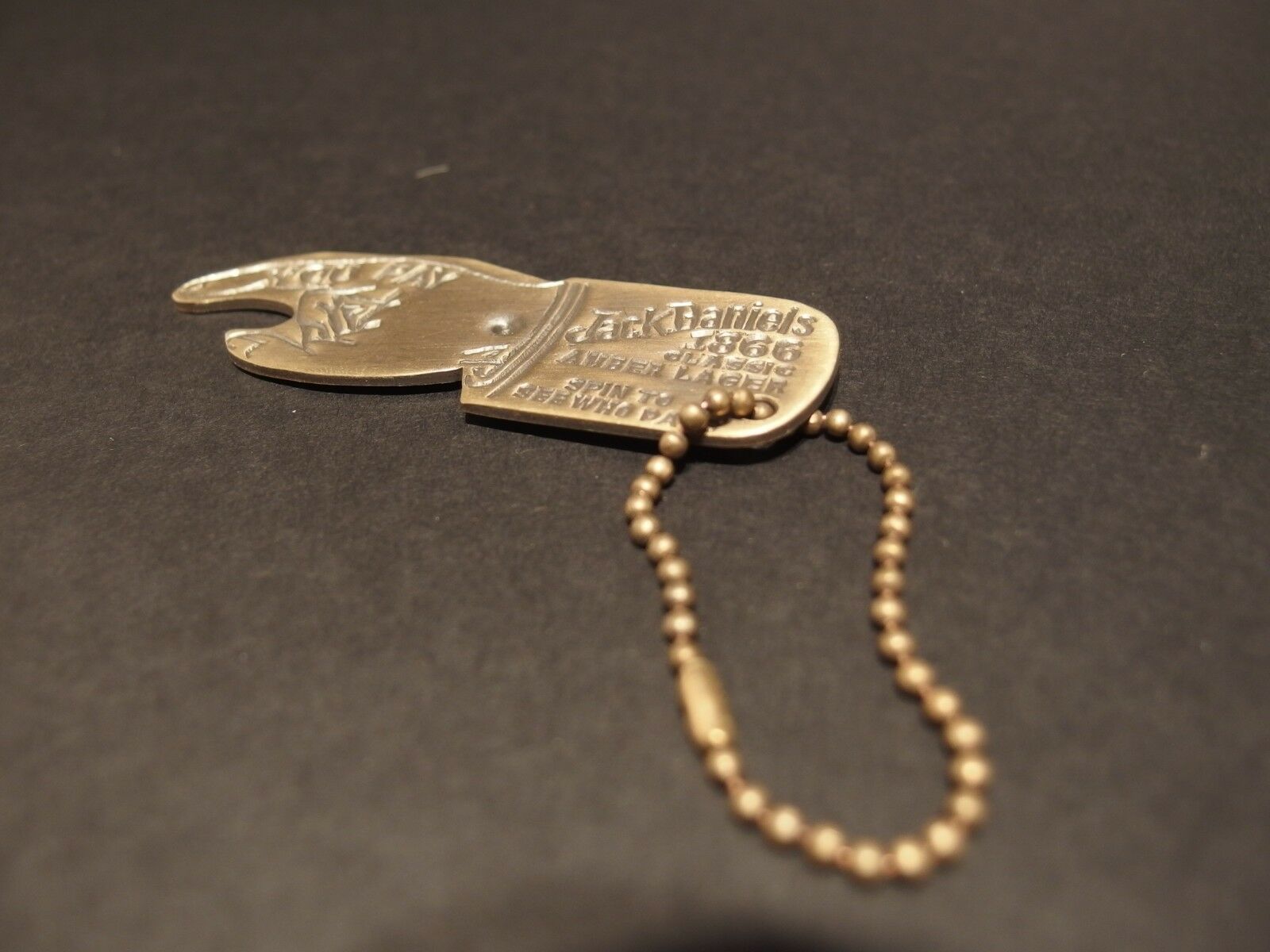Antique Vintage Style Brass Jack Daniels Bottle Cap Opener Spinner - Early Home Decor