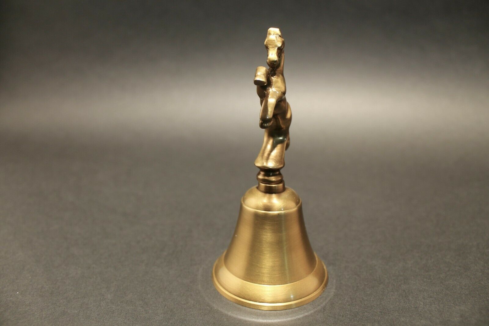 Antique Vintage Style Brass Horse Desk Bell - Early Home Decor
