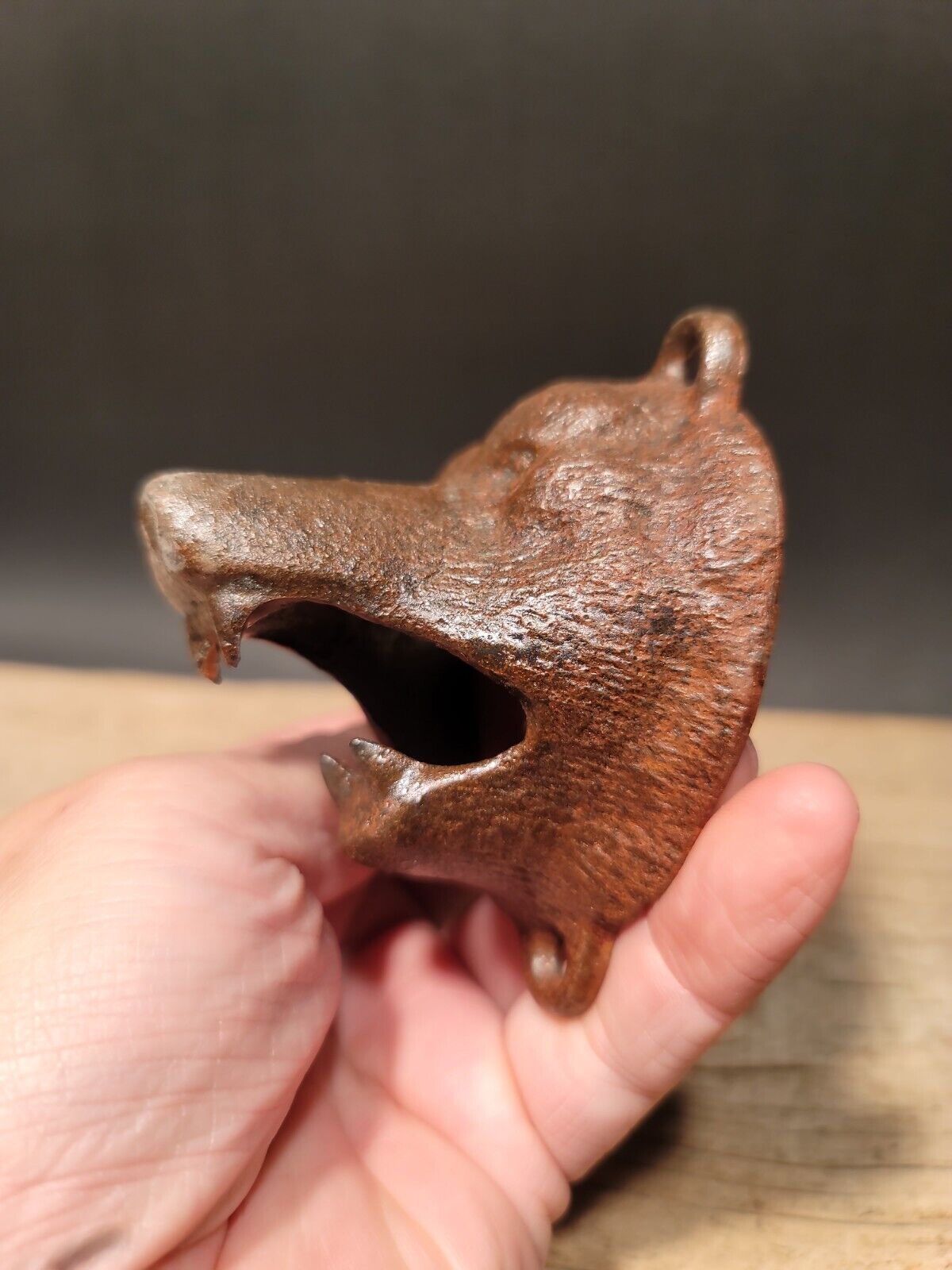Antique Vintage Style Cast Iron Bear Wall Mount Bottle Opener