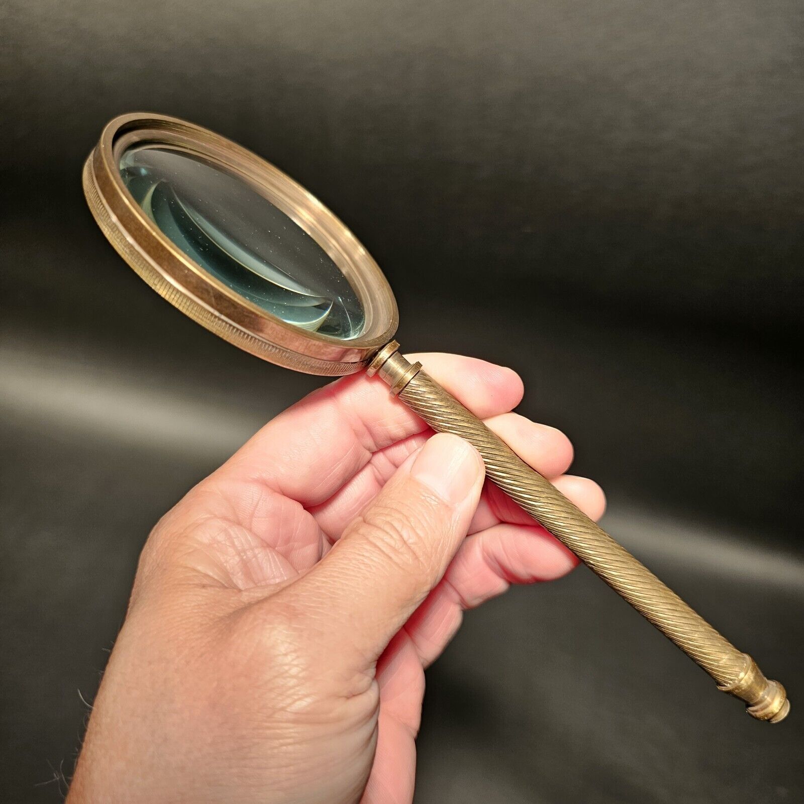 Antique Vintage Style, Brass Magnifying Glass London 1941 – Early Home  Decor