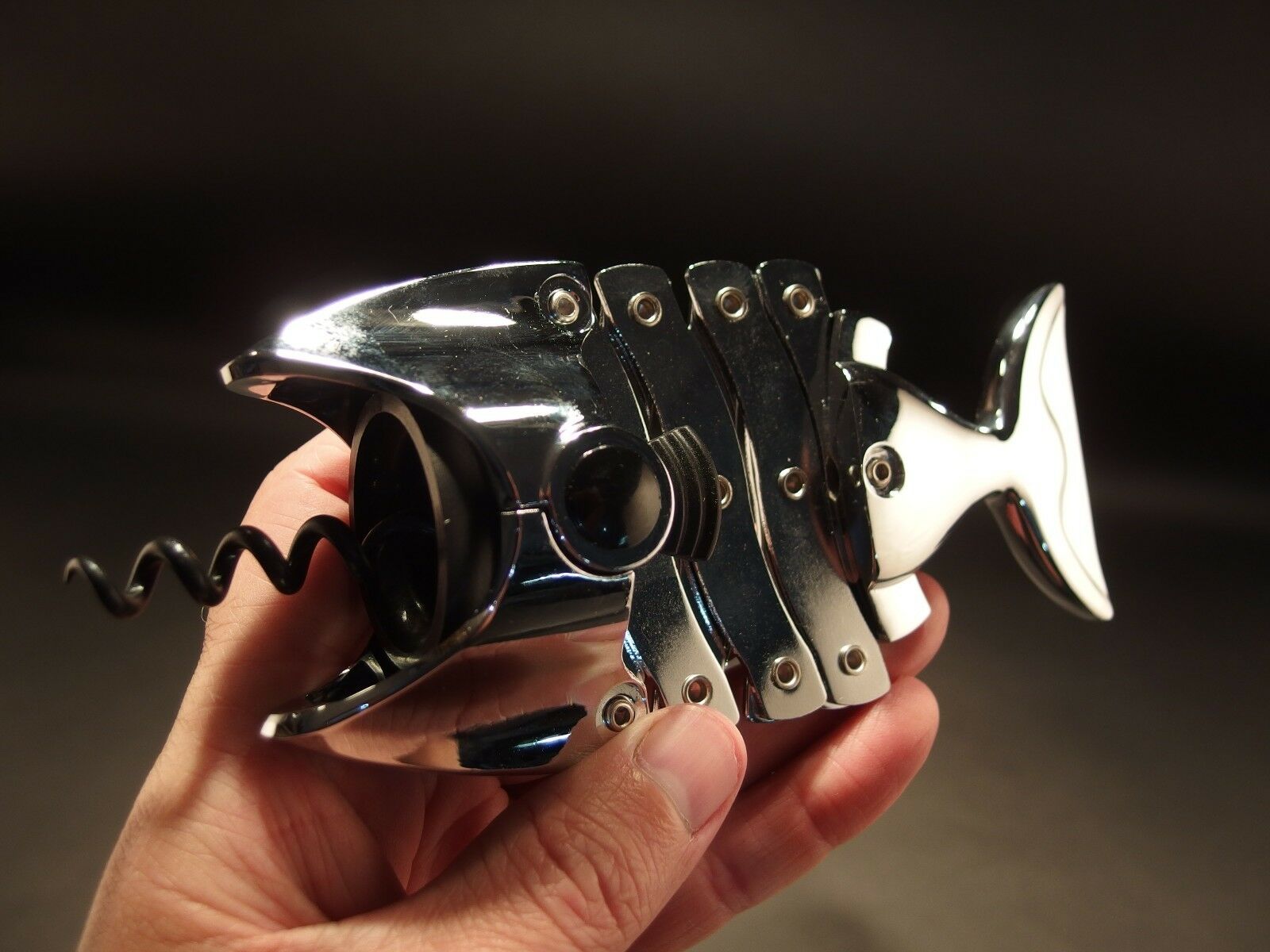 Antique Vintage Style Fish Shaped Wine Bottle Corkscrew Opener - Early Home Decor