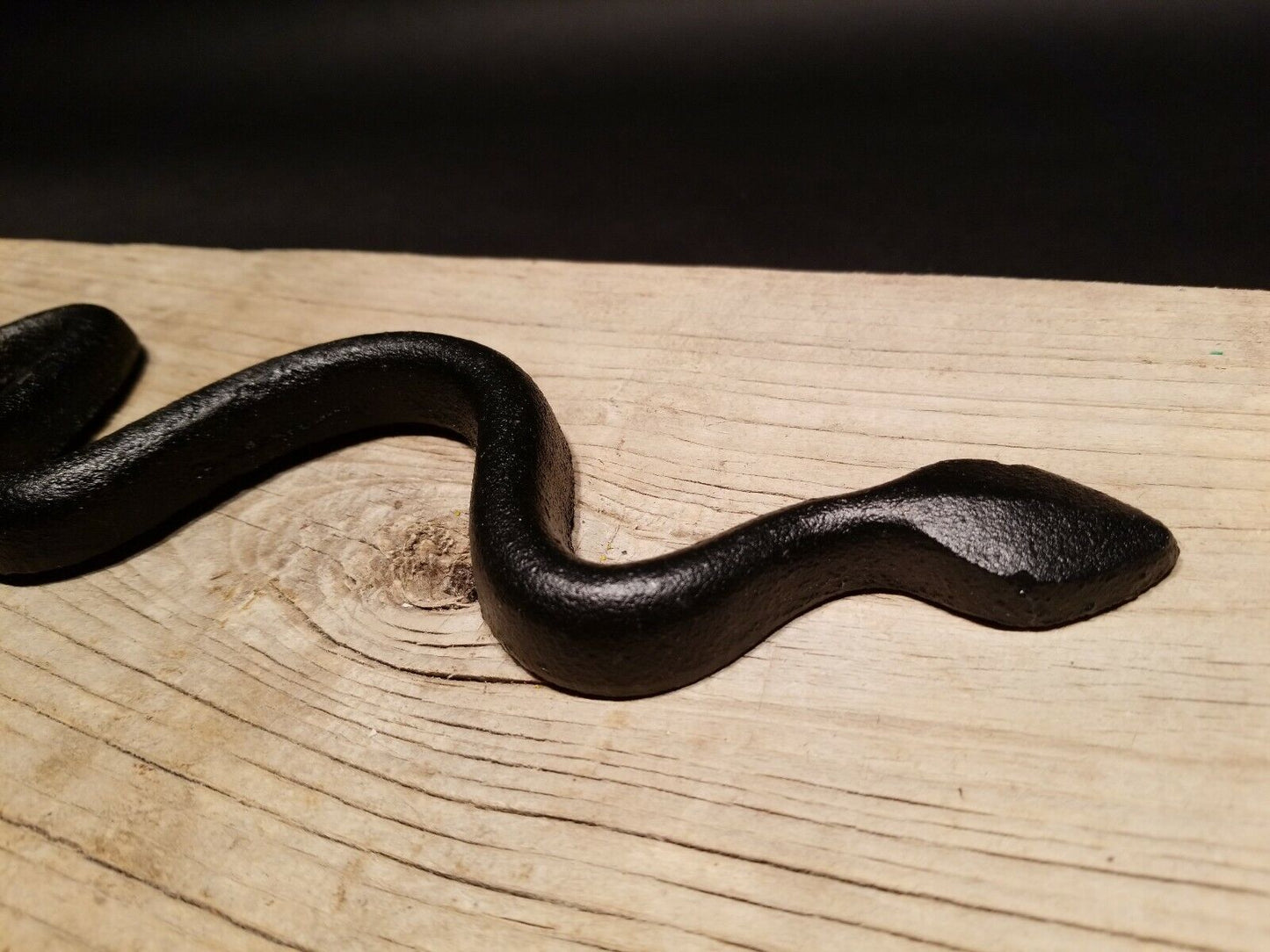 Antique Vintage Style Cast Iron Snake Good Luck Charm