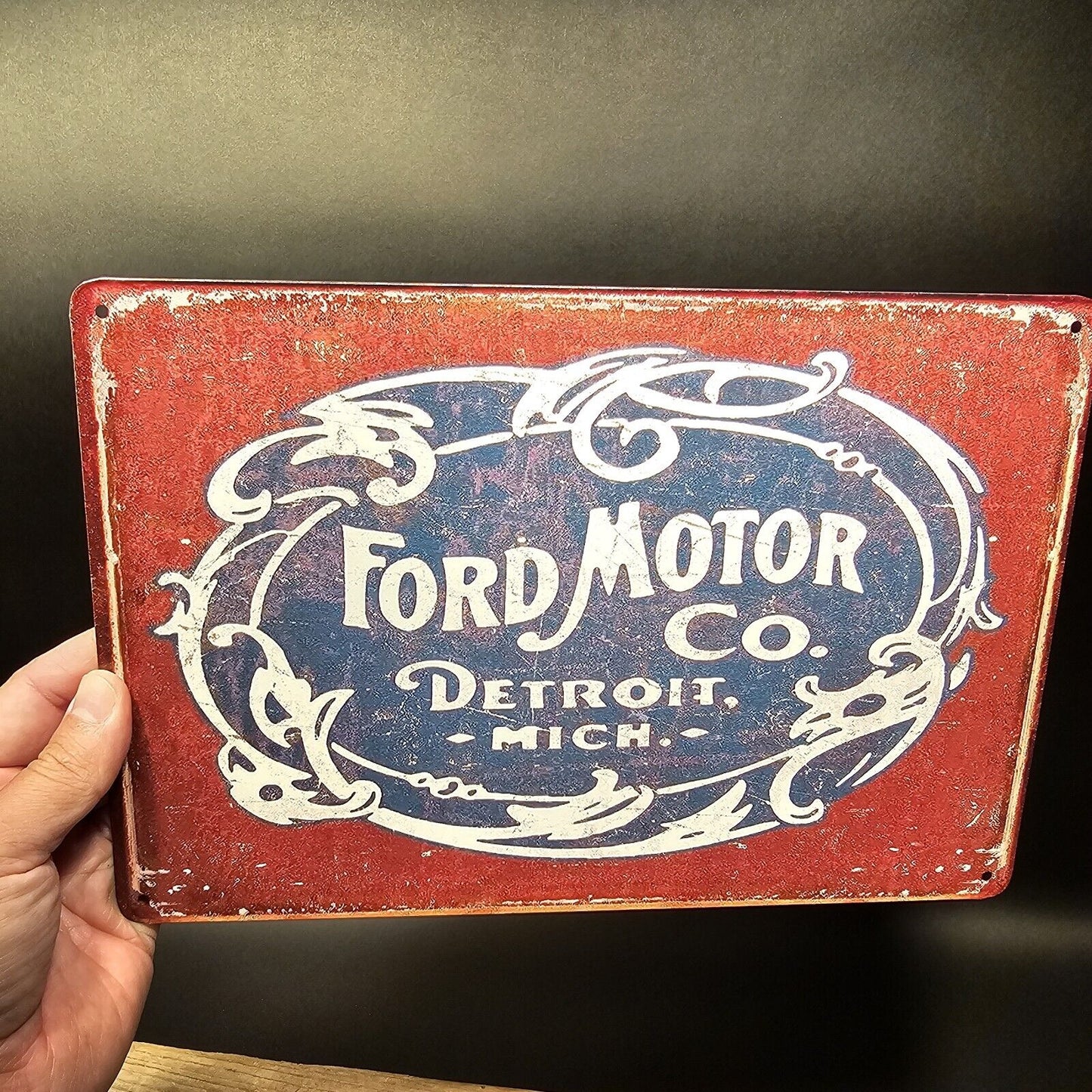11 3/4" Vintage Style Metal Ford Car Sign