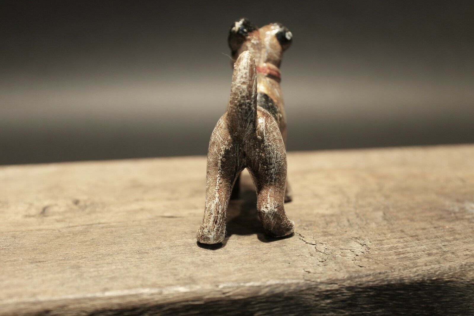 Primitive Antique Style Miniature Cast Iron Terrier Dog - Early Home Decor