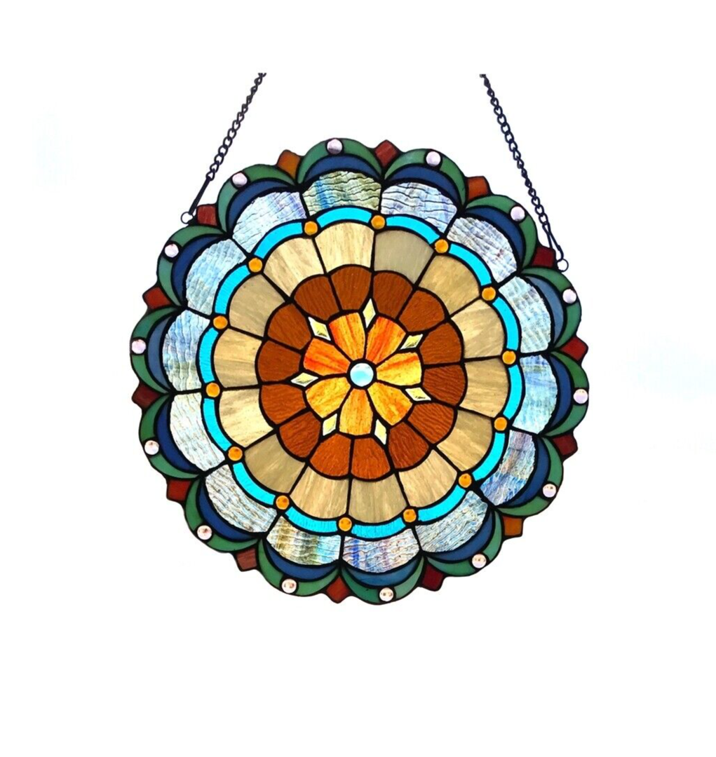 18" Stained Glass Window Hanging Panel Suncatcher