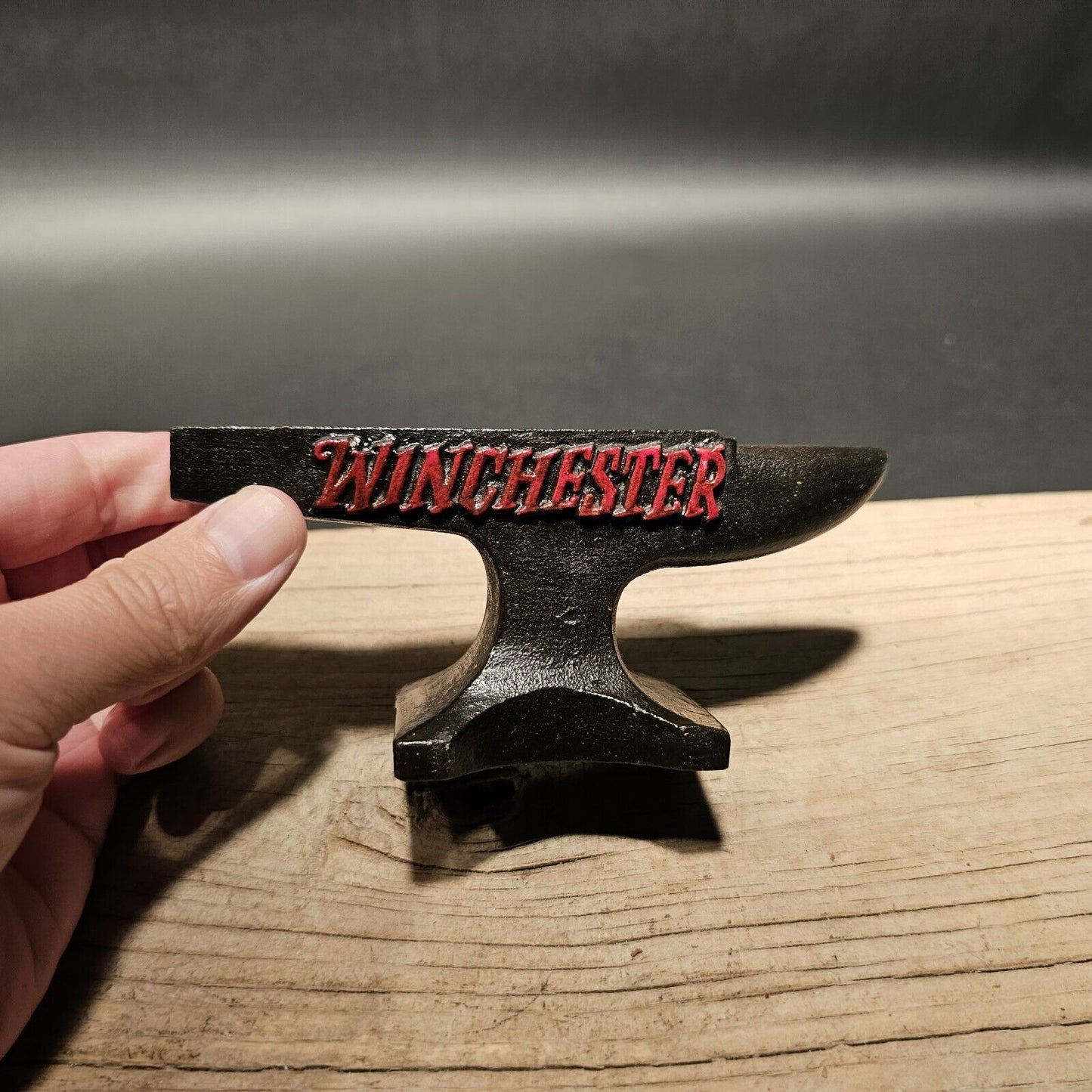 Vintage Antique Style Cast Iron "Winchester"  Miniature Anvil