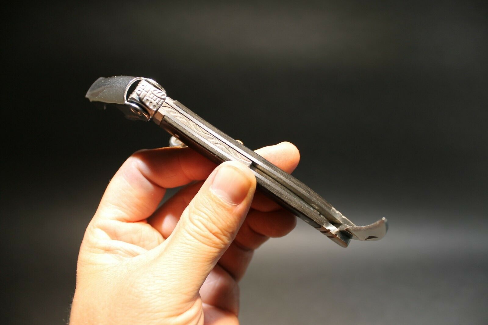 Laguiole Corkscrew with Black Horn Handles Vintage Style - Early Home Decor
