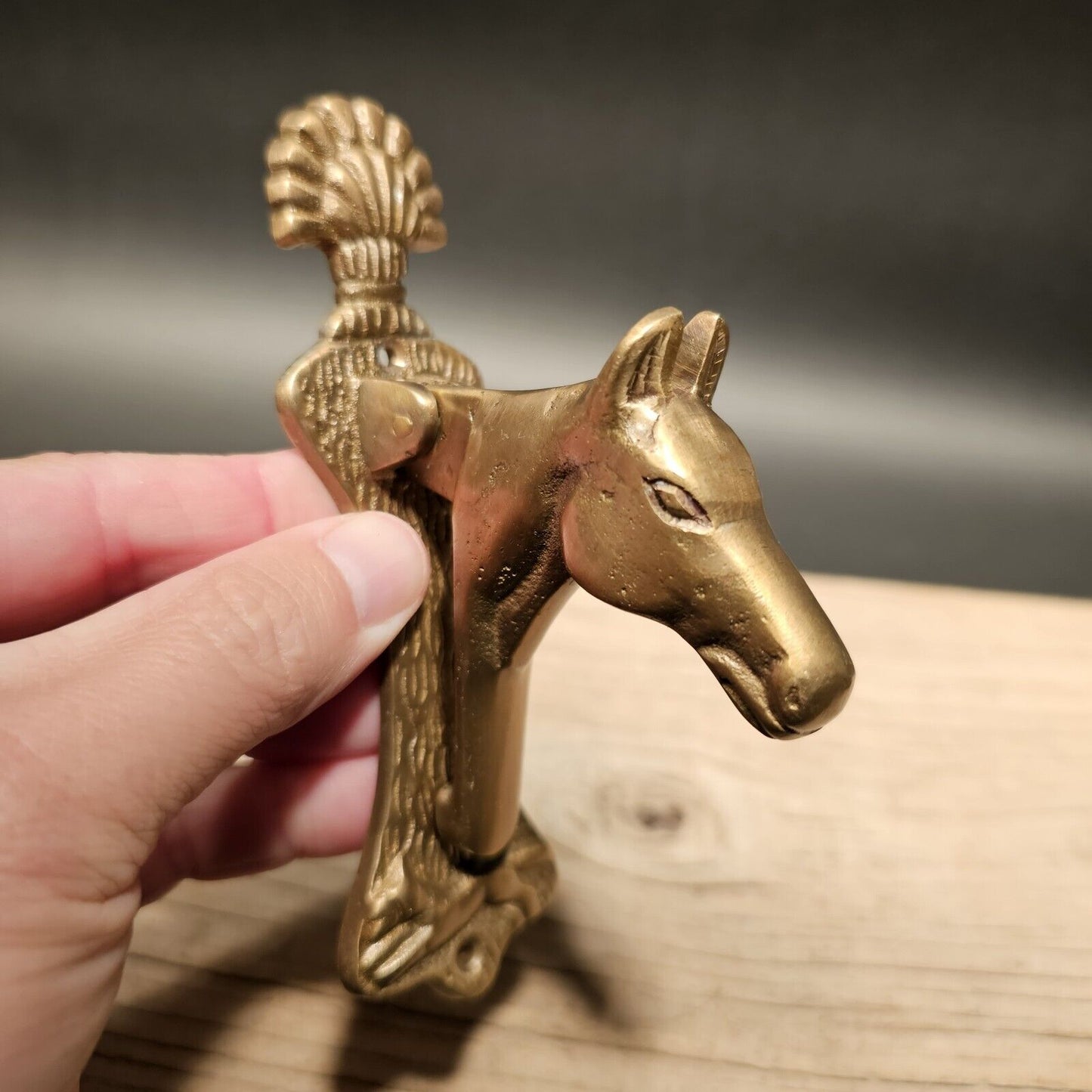 5 1/2"  Vintage Style Brass Horse Door Knocker