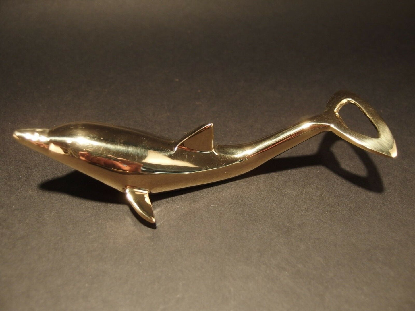 Antique Vintage Style Brass Dolphin Soda Beer Bottle Cap Opener - Early Home Decor