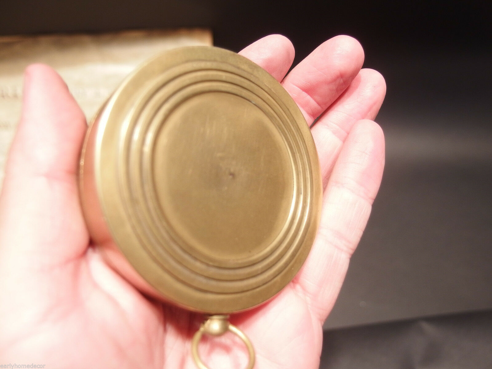 Vintage Antique Style 3" Brass Heavy Maritime Navigational Compass - Early Home Decor